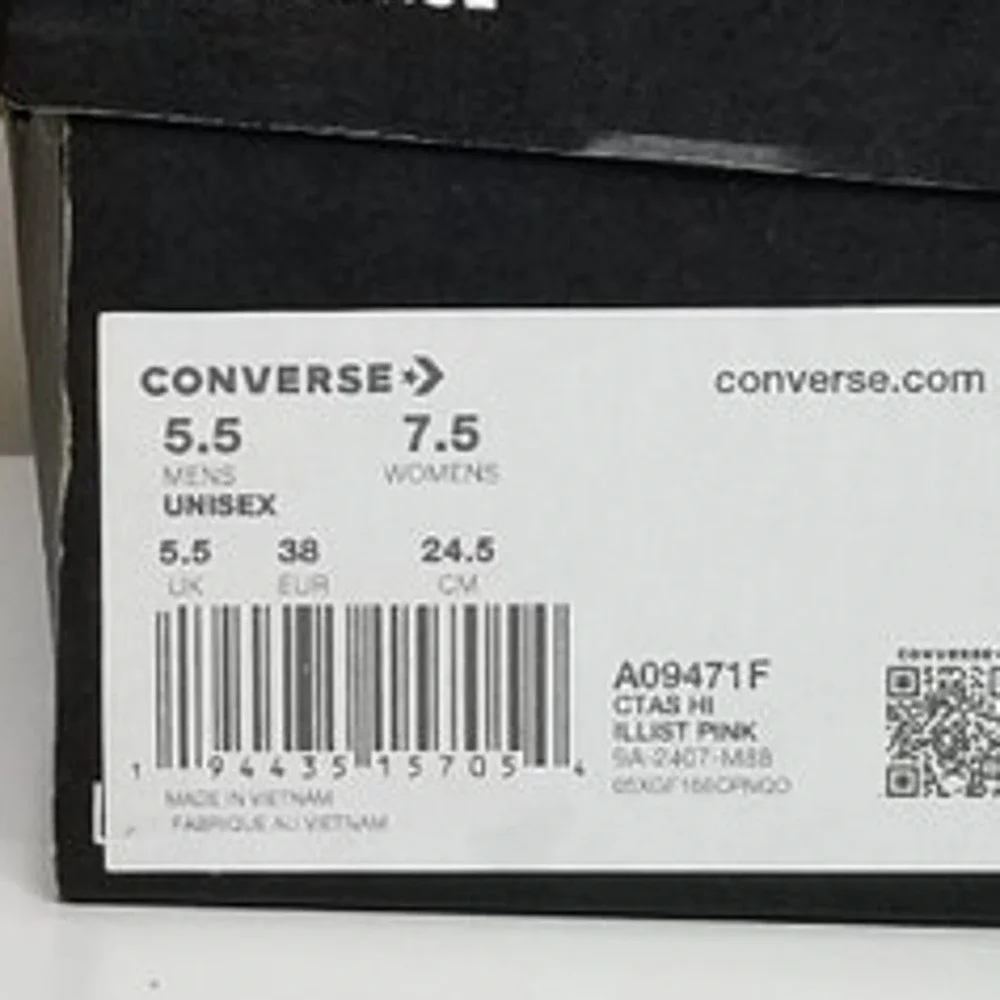 Converse CTAS Hi Top Classic Sneakers Women's Size 7.5 Illist Pink A09471F NWT - Picture 7 of 7